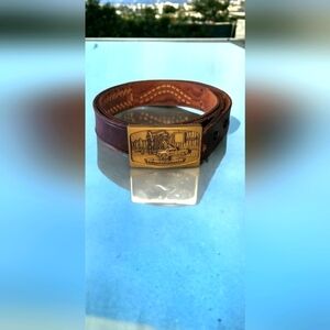 Genuine Leather  Hess Buckle Safety Driver Award Belt